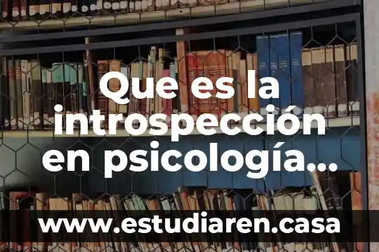 Que es la introspección en psicología yahoo