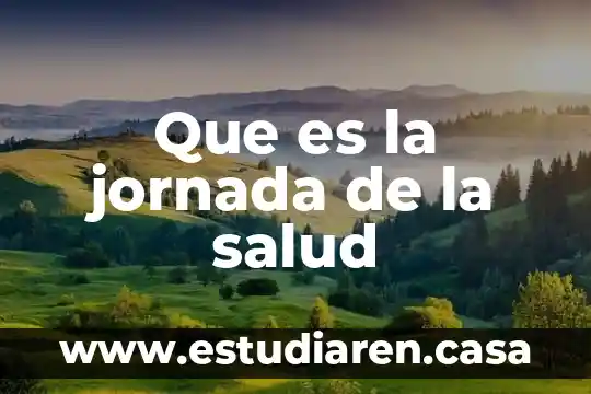 Que es la jornada de la salud