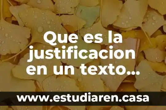 Que es el formato cientifico 3 Que es la justificacion en un texto cientifico