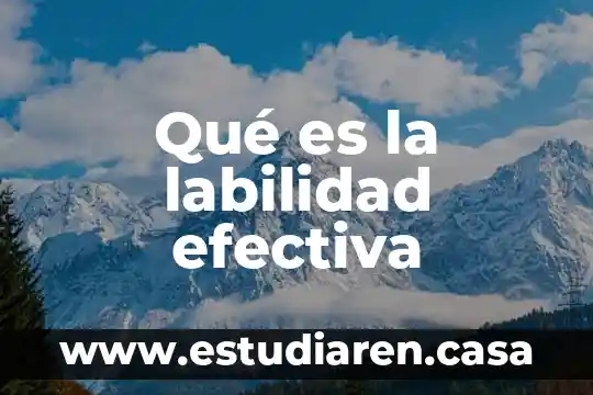 Qué es la labilidad efectiva
