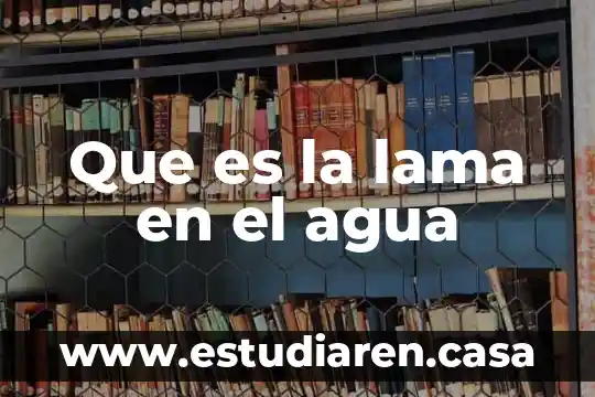 Que es la lama en el agua