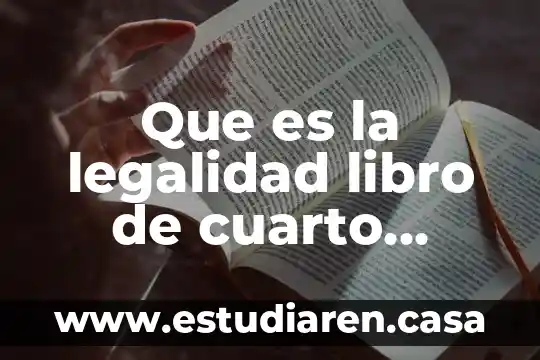 Que es la legalidad libro de cuarto grado