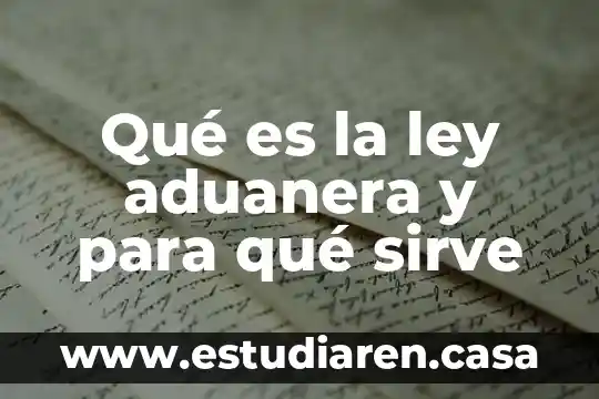 Sulfato de zinc que es y para que sirve 3 Qué es la ley aduanera y para qué sirve