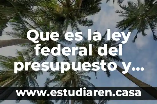 Qué es la responsabilidad patrimonial de los poderes públicos 4 Que es la ley federal del presupuesto y responsabilidad hacendaria