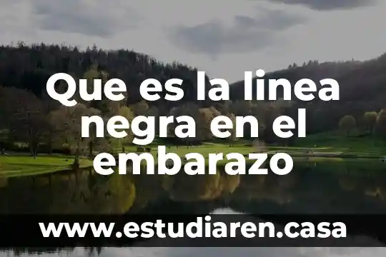 Que es la linea negra en el embarazo