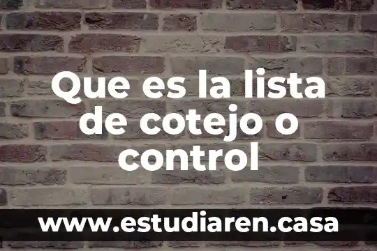 Que es el hardware key control mode 7 Que es la lista de cotejo o control