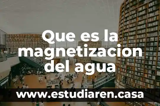 Que es la magnetizacion del agua