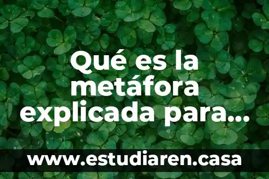 Que es un simil y una metafora con ejemplos 3 Qué es la metáfora explicada para niños