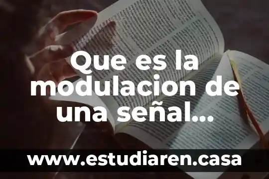 Que es la modulacion de una señal digital