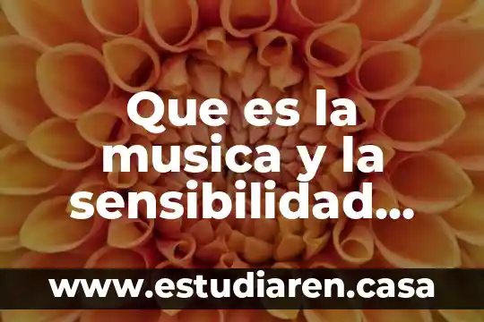 Que es la musica y la sensibilidad humana