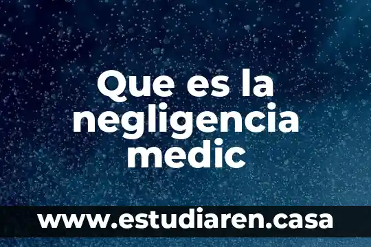 Qué es significan las siglas nif 8 Que es la negligencia medic