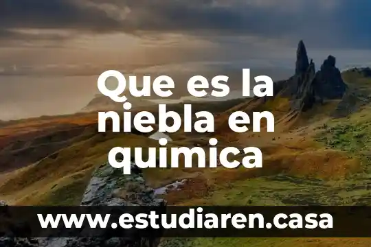Qué es político-electorales 5 Que es la niebla en quimica