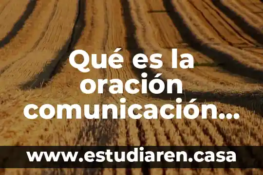 Expresión oral y escrita que es ambiente 7 Qué es la oración comunicación oral y escrita