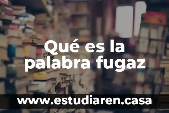 Que es la palabra de dios 4 Qué es la palabra fugaz