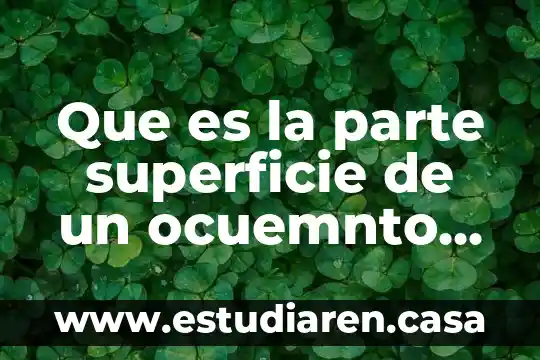 Que es un retorno de carro atumatico en word 6 Que es la parte superficie de un ocuemnto de word