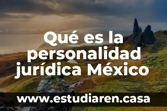 Qué es la personalidad jurídica México