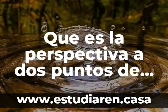 Que es la perspectiva a dos puntos de fuga