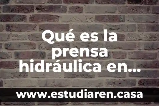 Que es la presion hidraulica con jeringas fisica 7 Qué es la prensa hidráulica en física
