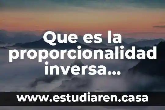 Que es la etica inversa 7 Que es la proporcionalidad inversa resumen