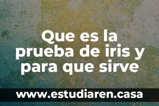 Que es la prueba de iris y para que sirve