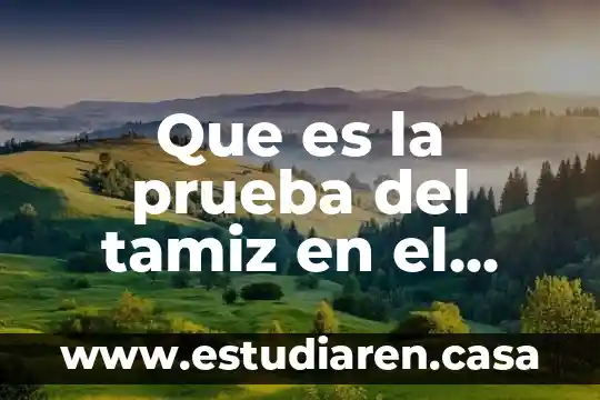 Que es la prueba del tamiz en el embarazo