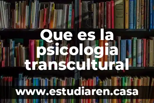 Que es la psicologia transcultural