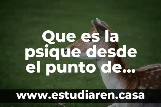 Que es la psique desde el punto de vista espiritual