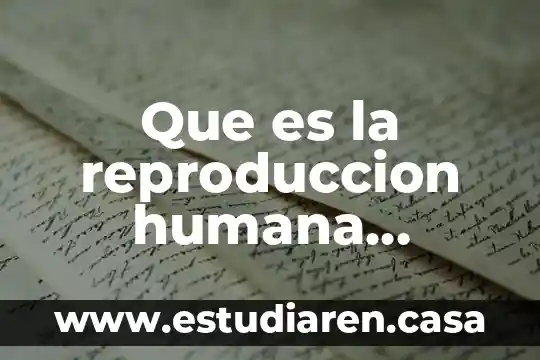 Que es la reproduccion humana femenina