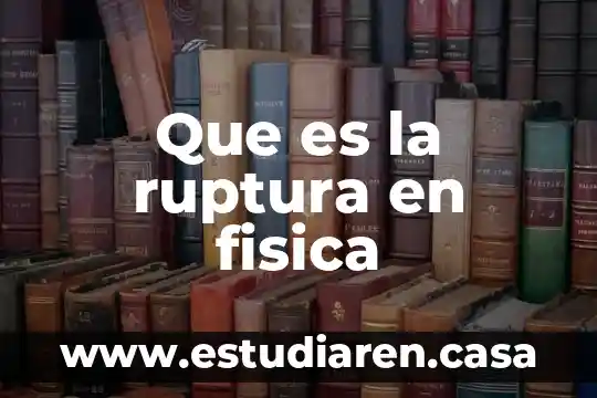Que es el rfc como persona fisica 7 Que es la ruptura en fisica