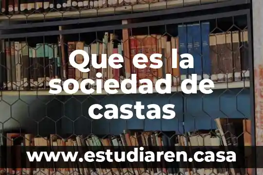 Que es la sociedad de castas