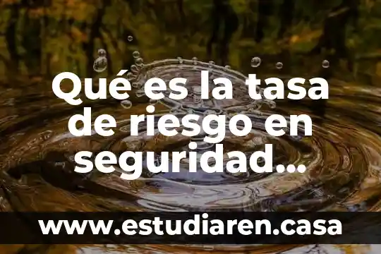 Que es la tasa de descuento en un proyecto 3 Qué es la tasa de riesgo en seguridad industrial