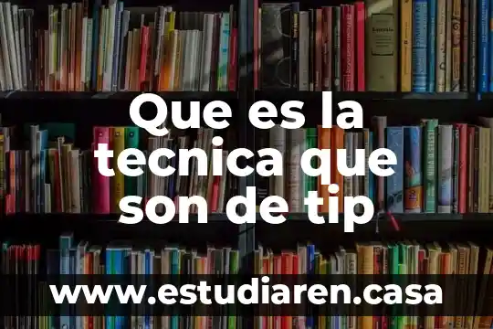 Que es la tecnica que son de tip