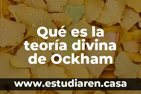 Qué es la teoría divina de Ockham