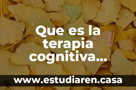 Que es disonancia cognitiva en psicologia 5 Que es la terapia cognitiva integrativa