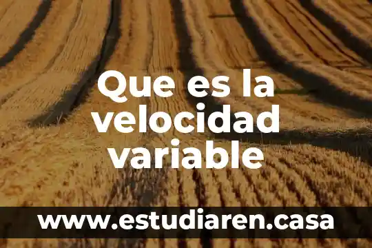 Qué es la variable arroba especial 6 Que es la velocidad variable