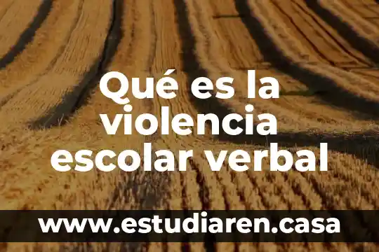 Que es un servicio escolar 7 Qué es la violencia escolar verbal