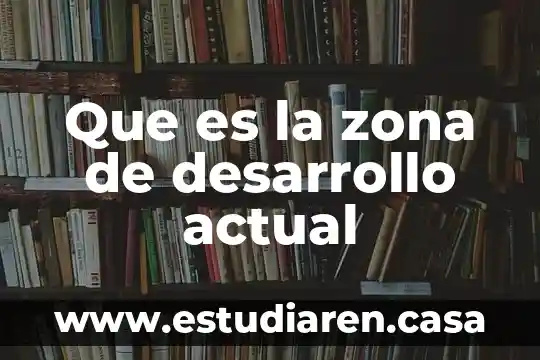 Que es la zona de desarrollo actual
