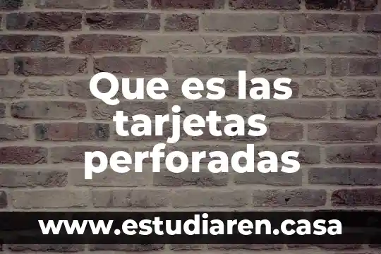 Que es las tarjetas perforadas