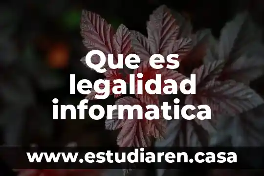 Qué es análisis sintáctico en informática 6 Que es legalidad informatica
