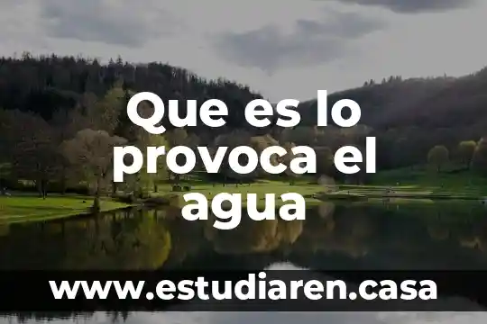 Que es lo provoca el agua