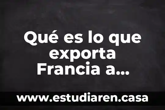 Qué es DUI en Estados Unidos 7 Qué es lo que exporta Francia a Estados Unidos
