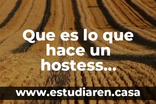 Qué es el tdc mecánica automotriz 7 Que es lo que hace un hostess automotriz