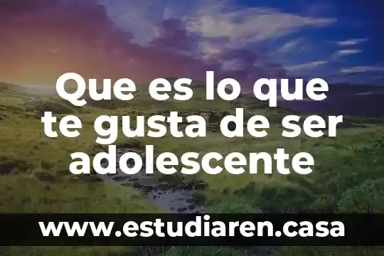 Que es lo que mas te gusta del boxeo 7 Que es lo que te gusta de ser adolescente