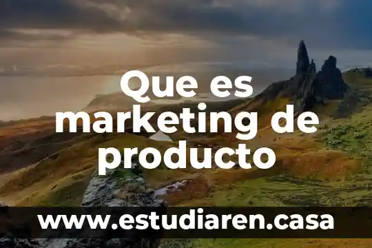 Que es marketing de producto