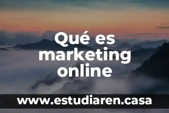 Qué es marketing online