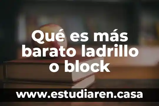 Qué es más barato ladrillo o block