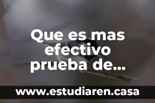 Que es mas efectivo prueba de sangre o de orina