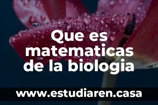 Que es molde en biologia 3 Que es matematicas de la biologia