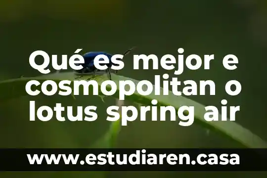 Que es mejor tomar suero o agua 7 Qué es mejor e cosmopolitan o lotus spring air
