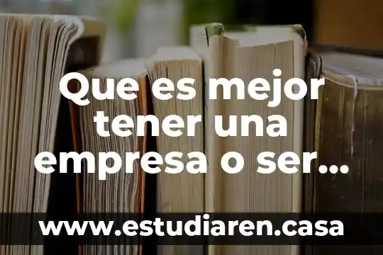 Que es mejor tener una empresa o ser persona fisica